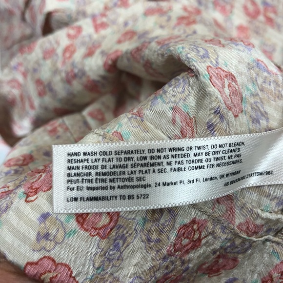 Anthropologie | 100% Silk Tiered Floral Tank Dress - Picture 4 of 7